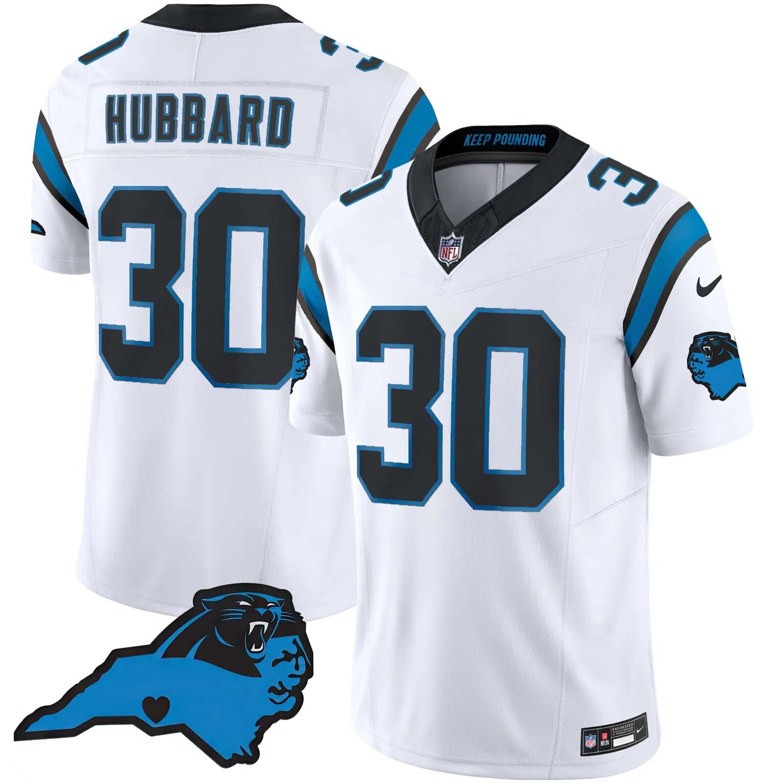 Men Carolina Panthers #30 Hubbard White 2024 Nike Vapor Limited NFL Jersey->indianapolis colts->NFL Jersey